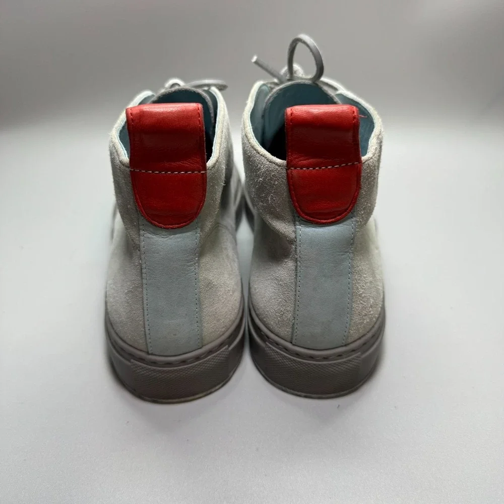 Del Toro Chukka‎ Suede Boots Mens Size 9 Gray Leather Made in Italy
